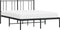 vidaXL - Bedframe - met - hoofdbord - metaal - zwart - 150x200 - cm