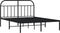 vidaXL - Bedframe - met - hoofdbord - metaal - zwart - 150x200 - cm