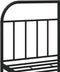 vidaXL - Bedframe - met - hoofdbord - metaal - zwart - 150x200 - cm