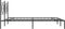 vidaXL - Bedframe - met - hoofdbord - metaal - zwart - 150x200 - cm