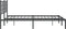vidaXL - Bedframe - met - hoofdbord - metaal - zwart - 150x200 - cm