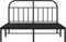 vidaXL - Bedframe - met - hoofdbord - metaal - zwart - 150x200 - cm