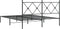 vidaXL - Bedframe - met - hoofdbord - metaal - zwart - 150x200 - cm