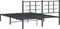 vidaXL - Bedframe - met - hoofdbord - metaal - zwart - 150x200 - cm