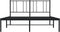 vidaXL - Bedframe - met - hoofdbord - metaal - zwart - 150x200 - cm