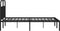 vidaXL - Bedframe - met - hoofdbord - metaal - zwart - 150x200 - cm