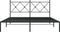 vidaXL - Bedframe - met - hoofdbord - metaal - zwart - 150x200 - cm