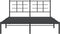 vidaXL - Bedframe - met - hoofdbord - metaal - zwart - 150x200 - cm