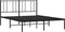 vidaXL - Bedframe - met - hoofdbord - metaal - zwart - 150x200 - cm