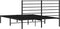 vidaXL - Bedframe - met - hoofdbord - metaal - zwart - 150x200 - cm