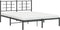 vidaXL - Bedframe - met - hoofdbord - metaal - zwart - 150x200 - cm