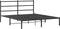 vidaXL - Bedframe - met - hoofdbord - metaal - zwart - 160x200 - cm