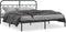 vidaXL - Bedframe - met - hoofdbord - metaal - zwart - 160x200 - cm