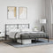 vidaXL - Bedframe - met - hoofdbord - metaal - zwart - 160x200 - cm