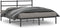 vidaXL - Bedframe - met - hoofdbord - metaal - zwart - 160x200 - cm