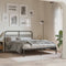 vidaXL - Bedframe - met - hoofdbord - metaal - zwart - 160x200 - cm