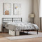 vidaXL - Bedframe - met - hoofdbord - metaal - zwart - 160x200 - cm