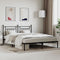 vidaXL - Bedframe - met - hoofdbord - metaal - zwart - 160x200 - cm