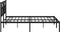 vidaXL - Bedframe - met - hoofdbord - metaal - zwart - 160x200 - cm