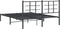 vidaXL - Bedframe - met - hoofdbord - metaal - zwart - 160x200 - cm