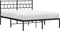vidaXL - Bedframe - met - hoofdbord - metaal - zwart - 160x200 - cm