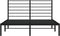 vidaXL - Bedframe - met - hoofdbord - metaal - zwart - 160x200 - cm