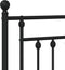 vidaXL - Bedframe - met - hoofdbord - metaal - zwart - 160x200 - cm