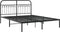 vidaXL - Bedframe - met - hoofdbord - metaal - zwart - 160x200 - cm