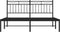 vidaXL - Bedframe - met - hoofdbord - metaal - zwart - 160x200 - cm