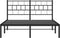 vidaXL - Bedframe - met - hoofdbord - metaal - zwart - 160x200 - cm