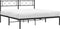 vidaXL - Bedframe - met - hoofdbord - metaal - zwart - 160x200 - cm