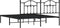vidaXL - Bedframe - met - hoofdbord - metaal - zwart - 160x200 - cm