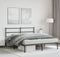 vidaXL - Bedframe - met - hoofdbord - metaal - zwart - 160x200 - cm