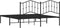 vidaXL - Bedframe - met - hoofdbord - metaal - zwart - 160x200 - cm