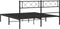 vidaXL - Bedframe - met - hoofdbord - metaal - zwart - 160x200 - cm
