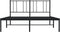 vidaXL - Bedframe - met - hoofdbord - metaal - zwart - 160x200 - cm