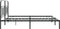 vidaXL - Bedframe - met - hoofdbord - metaal - zwart - 160x200 - cm