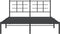 vidaXL - Bedframe - met - hoofdbord - metaal - zwart - 160x200 - cm