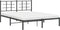 vidaXL - Bedframe - met - hoofdbord - metaal - zwart - 160x200 - cm
