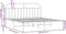 vidaXL - Bedframe - met - hoofdbord - metaal - zwart - 180x200 - cm