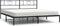 vidaXL - Bedframe - met - hoofdbord - metaal - zwart - 180x200 - cm