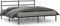 vidaXL - Bedframe - met - hoofdbord - metaal - zwart - 180x200 - cm