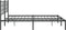 vidaXL - Bedframe - met - hoofdbord - metaal - zwart - 180x200 - cm