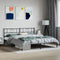 vidaXL - Bedframe - met - hoofdbord - metaal - zwart - 180x200 - cm