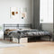 vidaXL - Bedframe - met - hoofdbord - metaal - zwart - 180x200 - cm