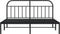vidaXL - Bedframe - met - hoofdbord - metaal - zwart - 180x200 - cm
