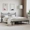 vidaXL - Bedframe - met - hoofdbord - metaal - zwart - 180x200 - cm