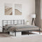vidaXL - Bedframe - met - hoofdbord - metaal - zwart - 180x200 - cm