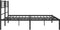 vidaXL - Bedframe - met - hoofdbord - metaal - zwart - 180x200 - cm