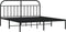 vidaXL - Bedframe - met - hoofdbord - metaal - zwart - 180x200 - cm